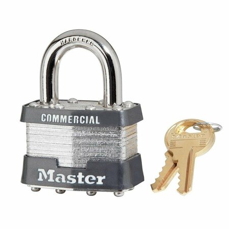 MASTER LOCK Padlock, 1-3/4in. Steel Laminated, Keyed Alike, Keyed to 2023 1KA-2023